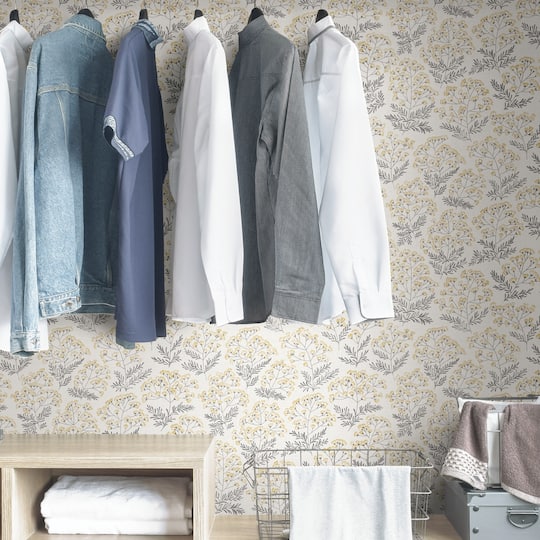 NuWallpaper Yellow Wethersfield Peel & Stick Wallpaper